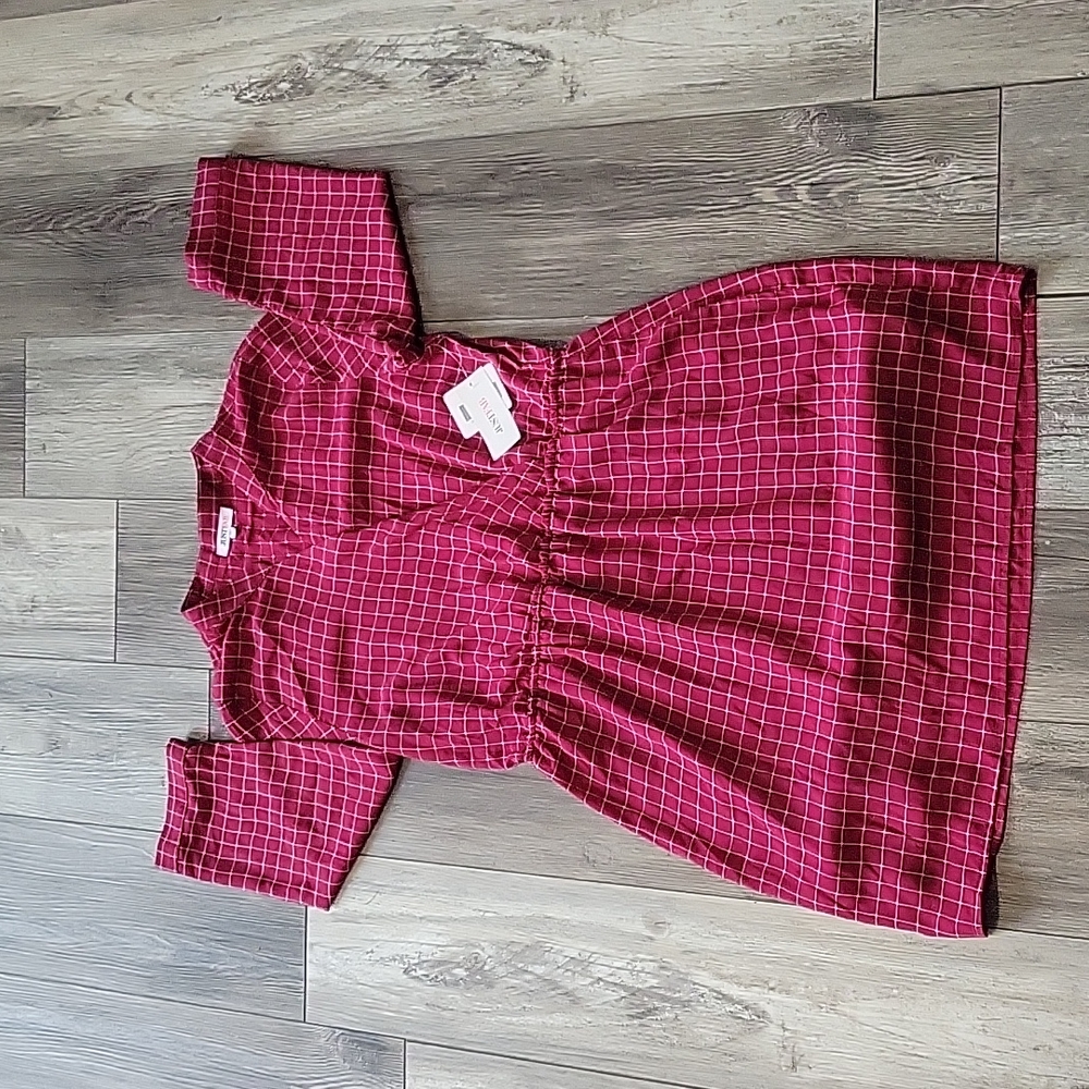 NWT JUSTFAB BURGUNDY DRESS - XL